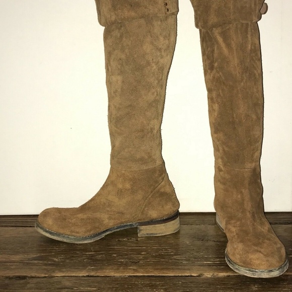 Free People Brown Tan Slouch Boots Honey Whiskey - Picture 2 of 8